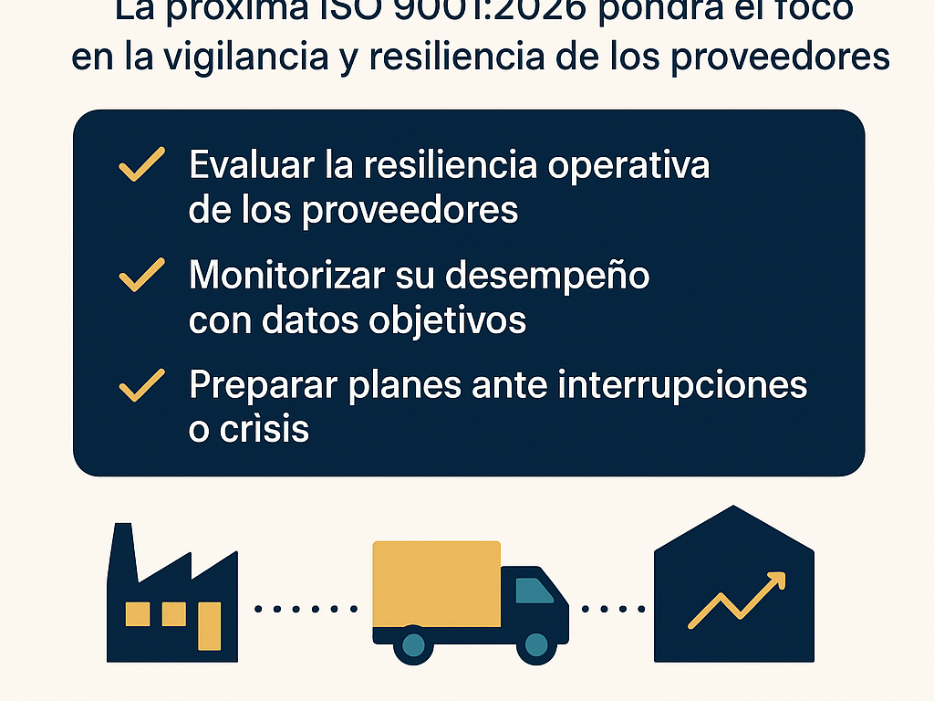 ISO 9001 2026 compras y proveedores